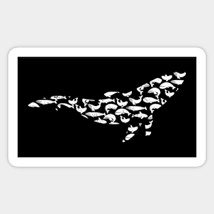 Whale Shape Silhouette Illustration Tank Top Sticker